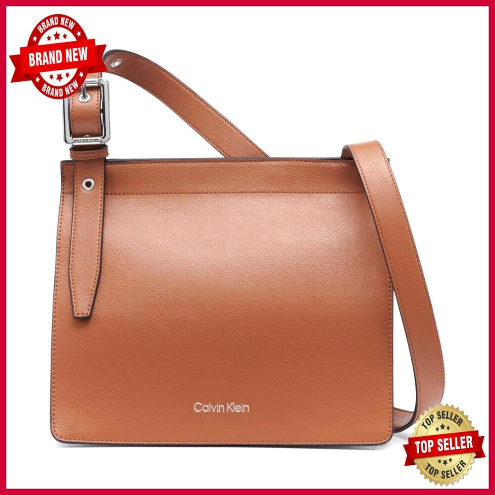 Vegan Leather Crossbody Bag With Multiple Pockets For Daily Use